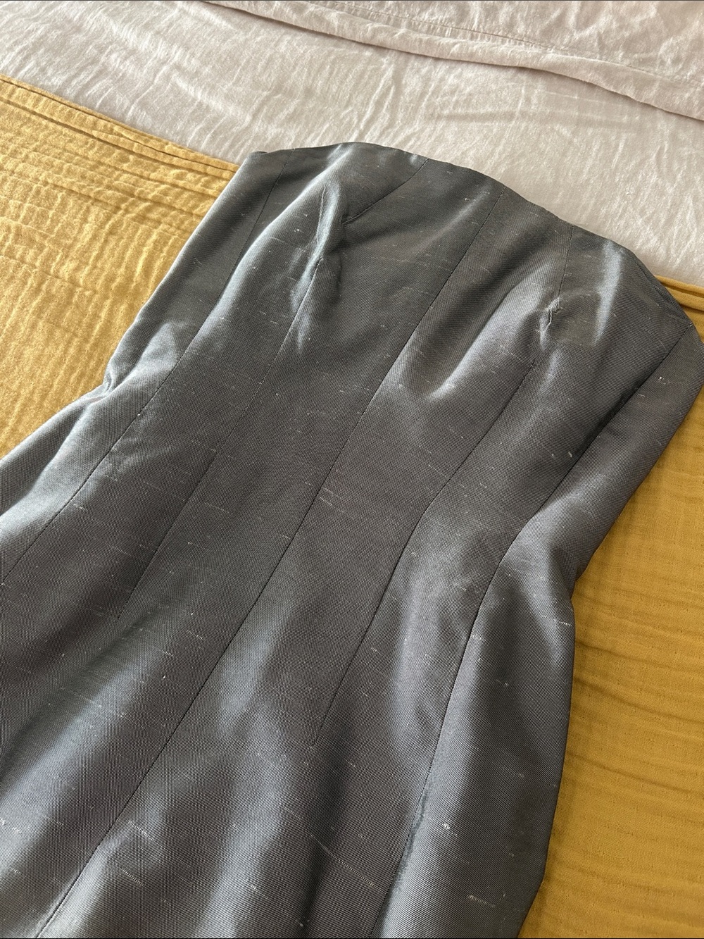 Prada Silk Strapless Y2K Midi Dress Small - Picture 3 of 12